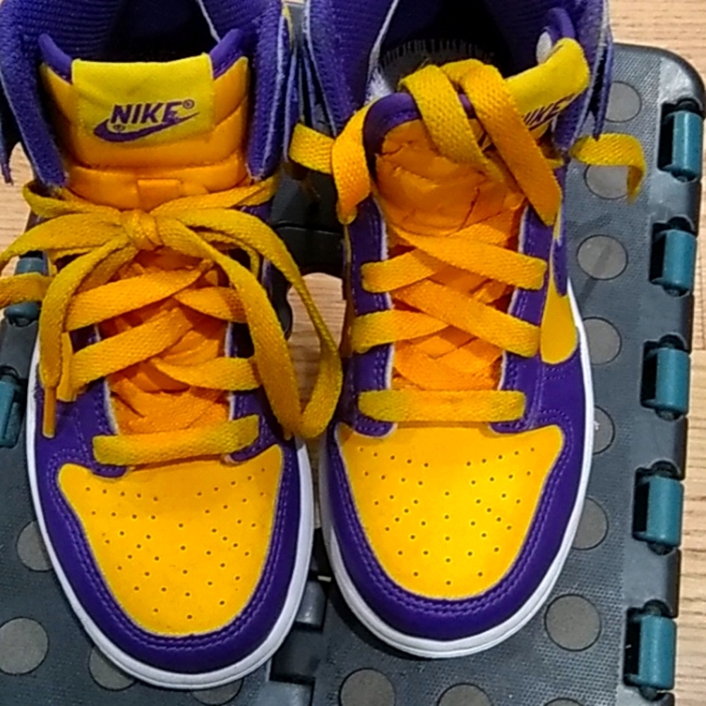 Nike Kids Sneakers Yellow and Purple